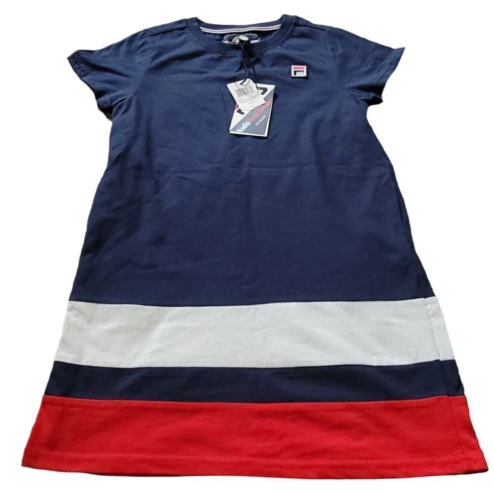 FILA heritage colorblock dress polo tennis red white blue USA Olympic